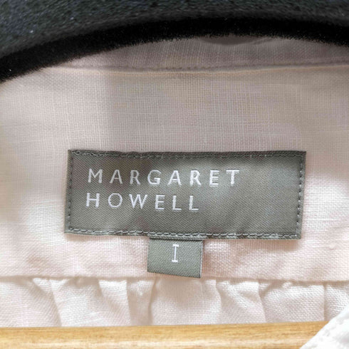 マーガレットハウエル MARGARET HOWELL リネン100 バンドカラー シャツ レディース JPN:1