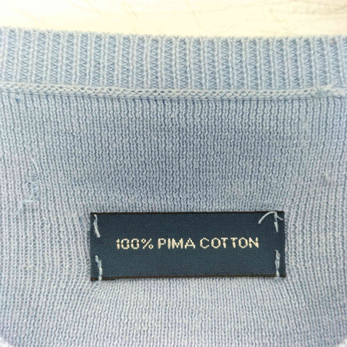 ポロバイラルフローレン Polo by RALPH LAUREN 00s ロゴ刺繍 コットン Vネック ニット メンズ import:XXL