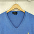 ポロラルフローレン POLO RALPH LAUREN ロゴ刺繍 コットン Vネック ニット メンズ import:XXL