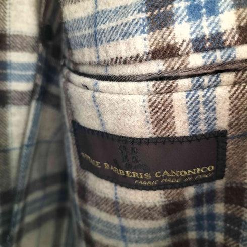 ヴィタルバルベリスカノニコ VITALE BARBERIS CANONICO チェックテーラードジャケット メンズ