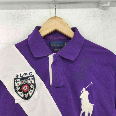 ポロラルフローレン POLO RALPH LAUREN ビッグポニー エンブレム刺繍 バイカラー ポロシャツ メンズ import:M