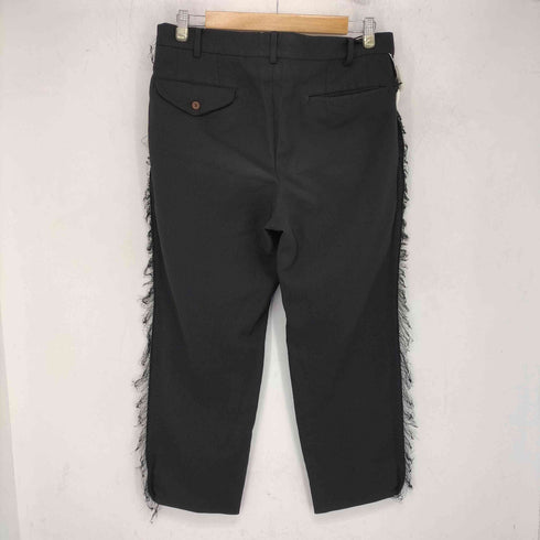コムデギャルソンオムドゥ COMME des GARCONS HOMME DEUX AD2022 ポリエステル縮絨サイドカットオフパンツ メンズ JPN:S