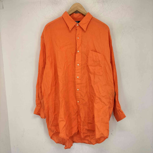 ポロバイラルフローレン Polo by RALPH LAUREN lowell sport リネン100シャツ ポニー無し メンズ import:L