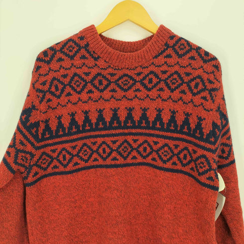 エルエルビーン L.L.Bean USA製 ノルディック柄 ウール混 ナイロン ニット セーター メンズ import:L