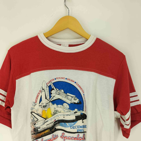 california casuals 80~90S スペースシャトル プリント クルーネックTシャツ メンズ import:L