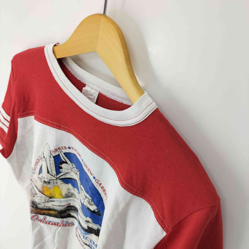 california casuals 80~90S スペースシャトル プリント クルーネックTシャツ メンズ import:L
