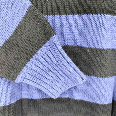 チャップス CHAPS ロゴ刺繍 ボーダー ハーフジップニット メンズ import:L
