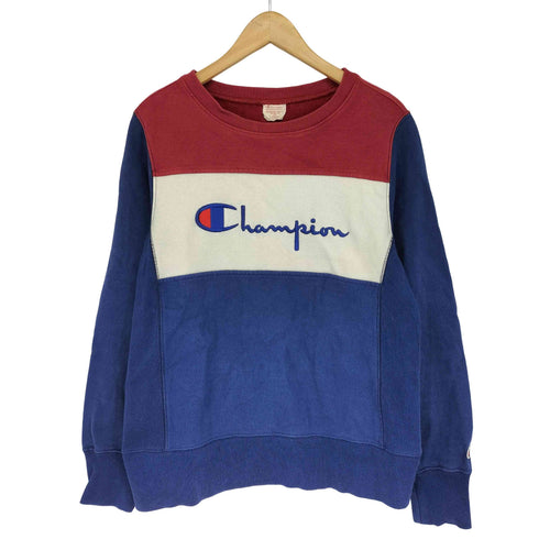 チャンピオン Champion 00s reverse weave ロゴ刺繍 トリコカラー スウェット メンズ import:L