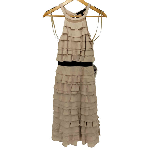 ビーシービージーマックスアズリア BCBG MAXAZRIA USA製 フリルデザイン ノースリーブ ワンピース レディース