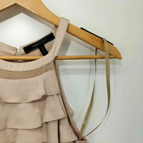ビーシービージーマックスアズリア BCBG MAXAZRIA USA製 フリルデザイン ノースリーブ ワンピース レディース