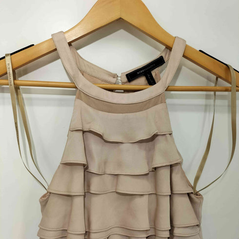 ビーシービージーマックスアズリア BCBG MAXAZRIA USA製 フリルデザイン ノースリーブ ワンピース レディース