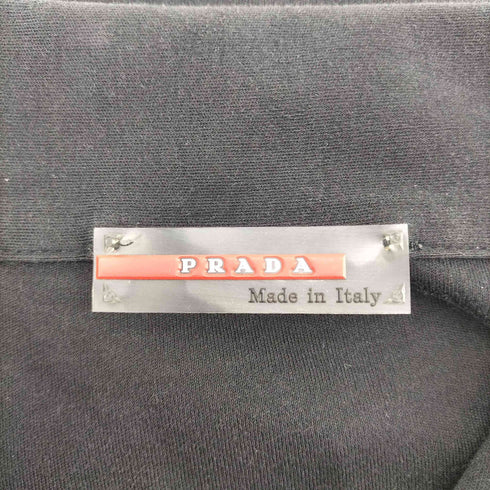 プラダ PRADA 90-00S SPORT イタリア製 スナップボタン コットン L/S ポロ シャツ メンズ import:M