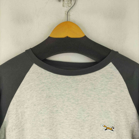 ザフォックスコレクション THE FOX COLLECTION 別注 THE FOX ロゴ ワッペン刺繍ワンポイント ラグラン長袖Tシャツ メンズ