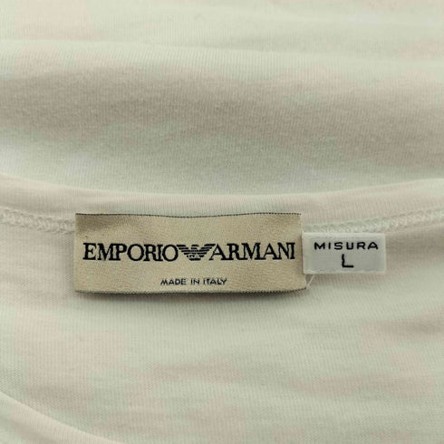 エンポリオアルマーニ EMPORIO ARMANI イタリア製 ストーン ロゴ L/S Tシャツ メンズ import:L