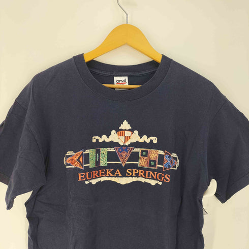 アンビル Anvil 90S USA製 EUREKA SPRINGS プリント クルーネックTシャツ メンズ import:L