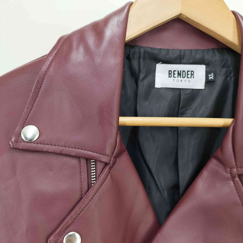 BENDER ダブルライダースジャケット フェイクレザー メンズ JPN:XL