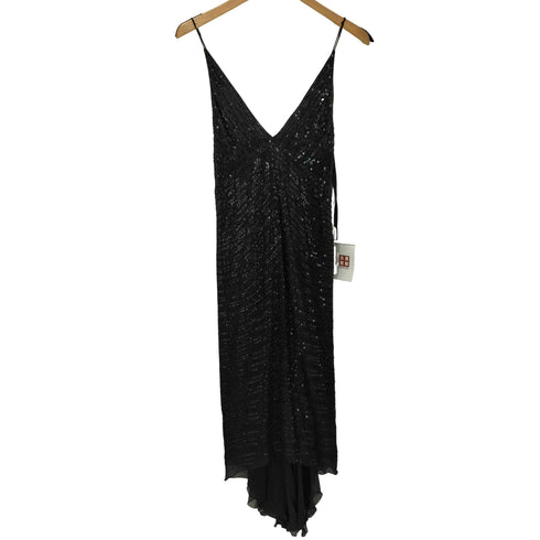 Jenny Packham シルク100 スパンコール キャミ ワンピース レディース UK:10