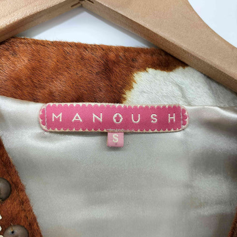 マヌーシュ MANOUSH ハラコ スタッズ リボン デザイン ベスト レディース import:S