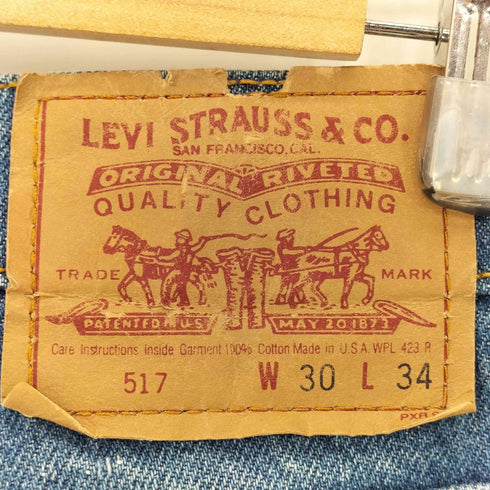 リーバイス LEVI STRAUSS&CO 90s USA製 517 ボタン裏525刻印 ブーツカットデニムパンツ メンズ W30 L34