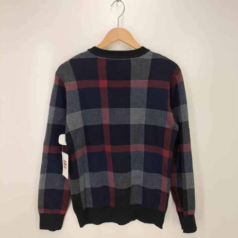 ブラックレーベルクレストブリッジ BLACK LABEL CRESTBRIDGE チェック柄 クルーネックニット メンズ JPN:M
