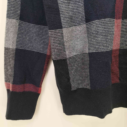 ブラックレーベルクレストブリッジ BLACK LABEL CRESTBRIDGE チェック柄 クルーネックニット メンズ JPN:M