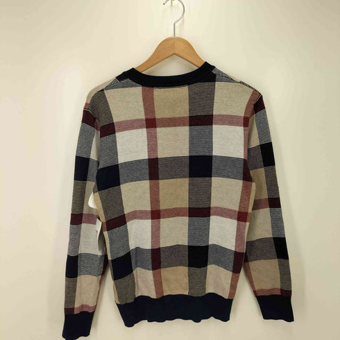 ブラックレーベルクレストブリッジ BLACK LABEL CRESTBRIDGE チェック柄 クルーネックニット メンズ JPN:M