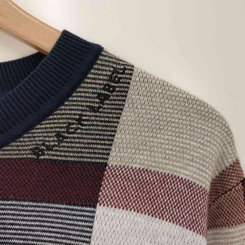 ブラックレーベルクレストブリッジ BLACK LABEL CRESTBRIDGE チェック柄 クルーネックニット メンズ JPN:M