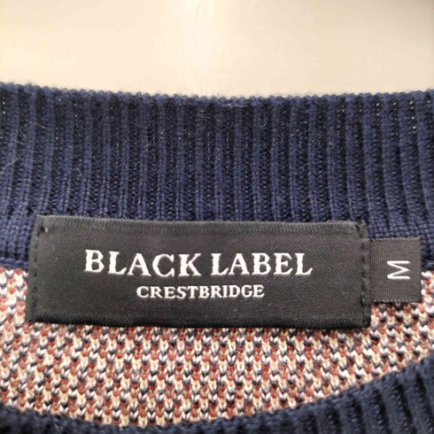 ブラックレーベルクレストブリッジ BLACK LABEL CRESTBRIDGE チェック柄 クルーネックニット メンズ JPN:M
