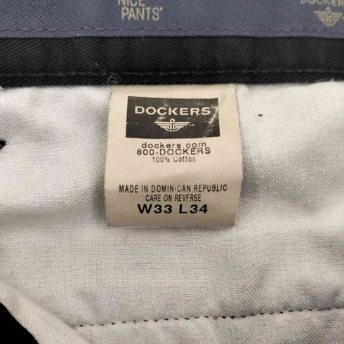 ドッカーズ DOCKERS 90-00s ロゴパッチ 2タック チノパンツ メンズ W33 L34