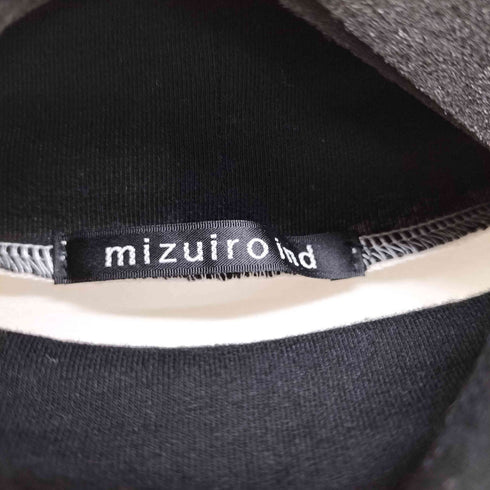ミズイロインド mizuiro ind ラウンドカラーハイネックプルオーバー レディース