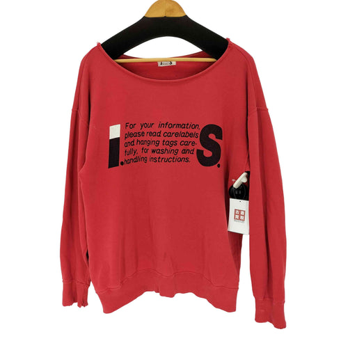 アイエスイッセイミヤケ I.S. ISSEY MIYAKE 80s プリントクルーネックスウェット メンズ