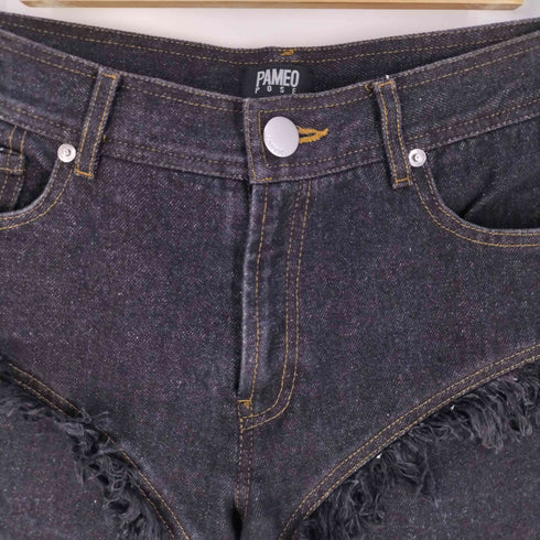 パメオポーズ Pameo Pose WASHED DENIM HALF PANTS レディース JPN:S