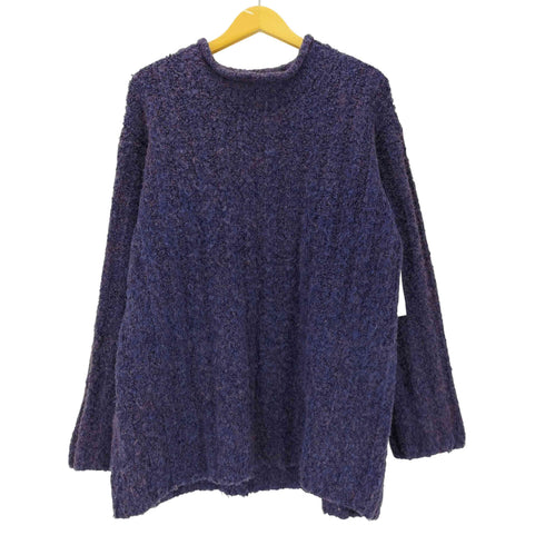 YARNWORKS アクリル ウール ポリ ミックスファブリック ロールネック メランジ ニット セーター メンズ import:XL