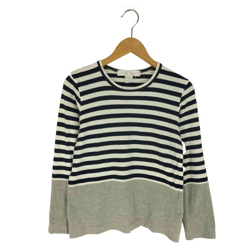 コムデギャルソンシャツ COMME des GARCONS SHIRT フランス製 ボーダー 切替 L/S カットソー レディース JPN:S