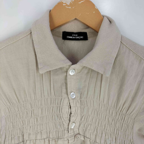 トリココムデギャルソン tricot COMME des GARCONS AD2007 08SS フリル タック S/S ポロシャツ レディース