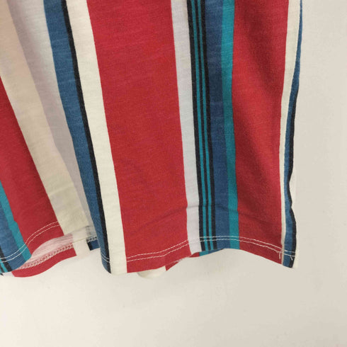 ゲス GUESS 90S ロゴ刺繍 ストライプ S/S Tシャツ メンズ import:S