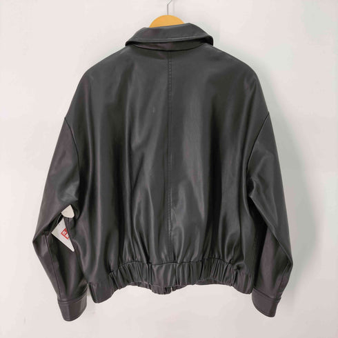 ザラ ZARA フェイクレザー コーティング ジャケット レディース import:L