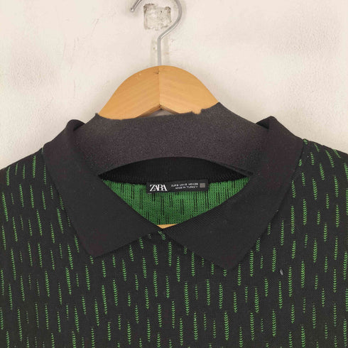 ザラ ZARA ジャガード ポロシャツ レディース import:S