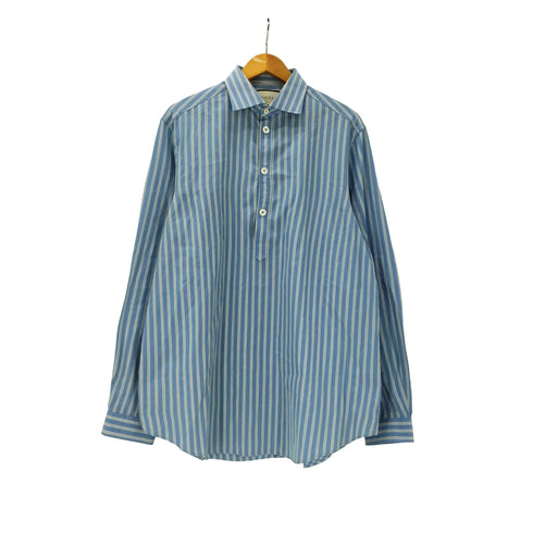 グッチ GUCCI 18SS ミケーレ期 イタリア製 ストライプ プルオーバー シャツ メンズ EUR:48