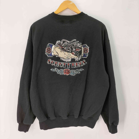 ショット Schott CREW SWEAT SHAKE HAND DRAGON クルーネック シェイクハンド ドラゴン メンズ import:L