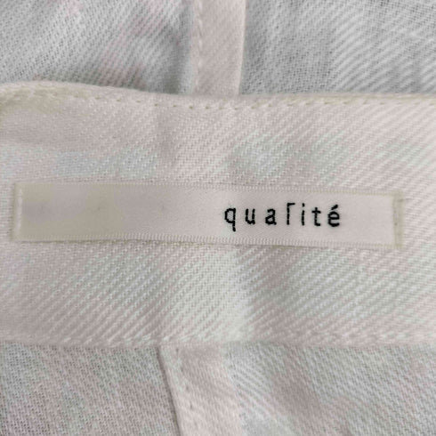 カリテ qualite S/S リネンノーカラージャケット レディース FREE