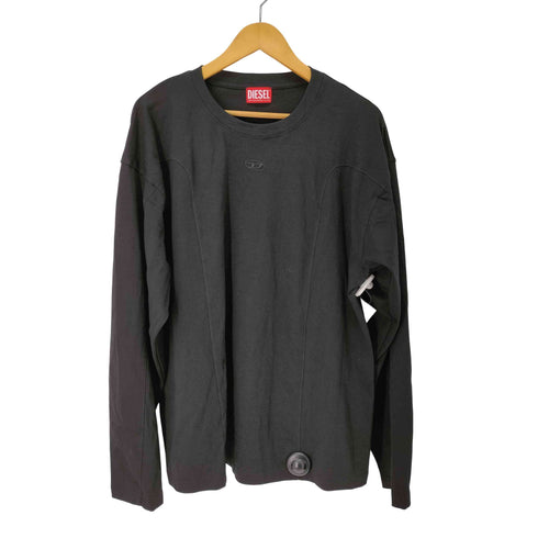 ディーゼル DIESEL T-BOXT-LS-INT 刺繍 Dロゴ ロング クルーネックTシャツ メンズ import:M