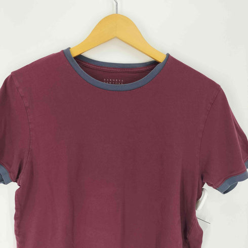 バーニーズニューヨーク BARNEYS NEWYORK S/S コットン リンガーシャツ メンズ import:M