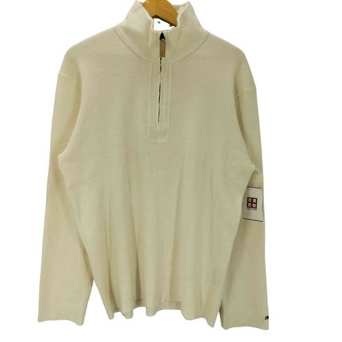 トミーヒルフィガー TOMMY HILFIGER ハーフジップ ハイネック コットン ニット セーター メンズ import:L