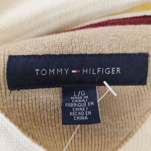 トミーヒルフィガー TOMMY HILFIGER ハーフジップ ハイネック コットン ニット セーター メンズ import:L