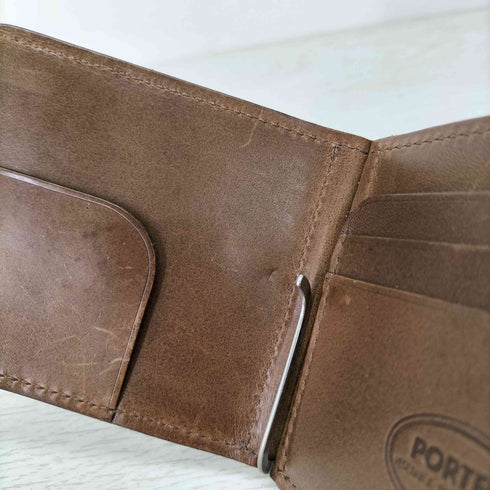 ポーター PORTER NATURE MONEY CLIP ベジタブルタンニンレザー マネークリップ メンズ ONE SIZE