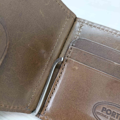 ポーター PORTER NATURE MONEY CLIP ベジタブルタンニンレザー マネークリップ メンズ ONE SIZE