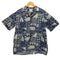HO ALOHA ウッドボタン アロハシャツ メンズ import:M