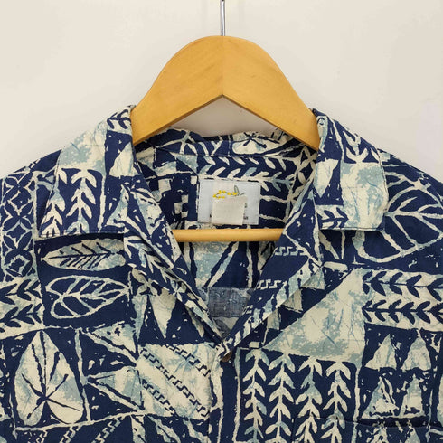 HO ALOHA ウッドボタン アロハシャツ メンズ import:M