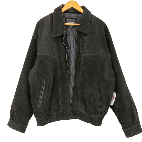 アウトブルック OUTBROOK 00s 裏地キルティング スエード 中綿 ジップアップブルゾン メンズ import:L